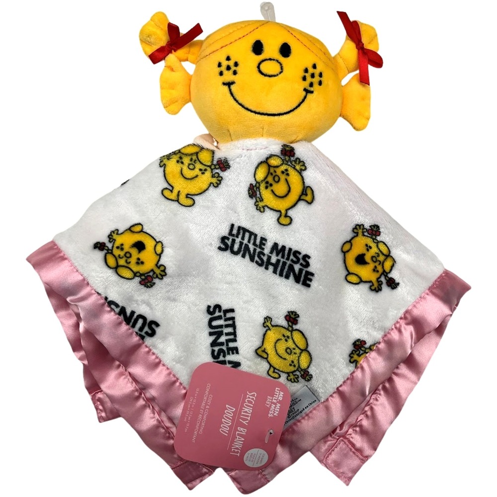 JuJuBe‎ Little Miss Sunshine Baby Security Blanket Lovey Satin Pink Girl NWT